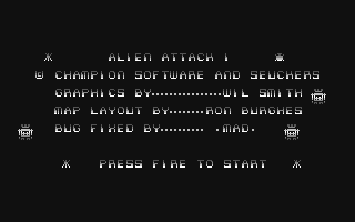 Alien Attack I Title Screen